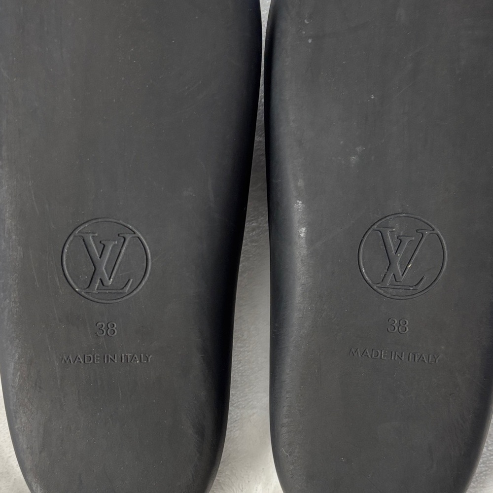 Louis Vuitton Monogram Brown and Black Slides - Picture 6 of 10
